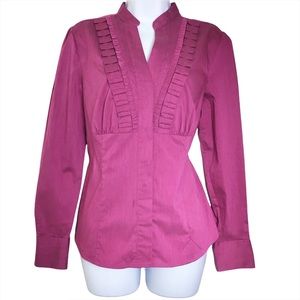 WORTHINGTON Ruffled Button Down Blouse Sz Medium